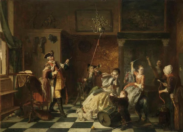 Framed Print : Thus the old sing, squeaks the boy (Parricides) (Children follow the example of their parents), David Bles, 1869 Framed Print : Thus the old sing, squeaks the boy (Parricides) (Children follow the example of their parents), David Bles, 1869