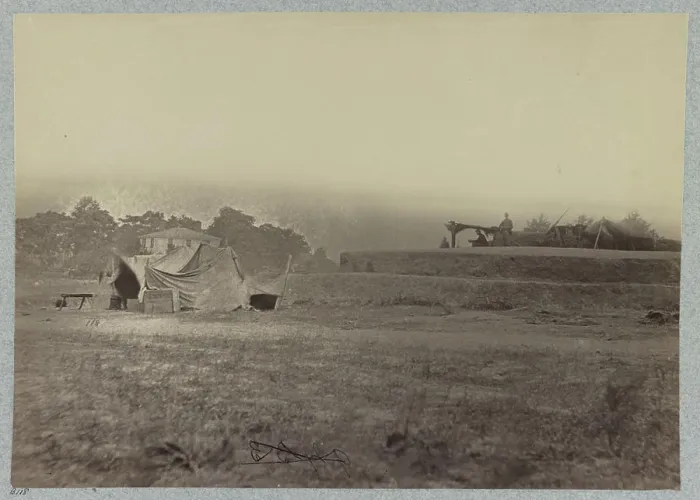 Framed Print : Outer line of Confederate fortifications