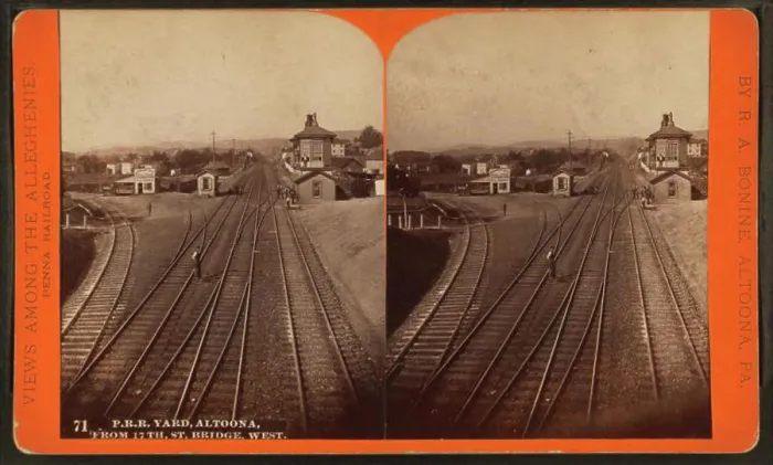 Framed Print : P. R. R. Yard, Altoona, from 17th St