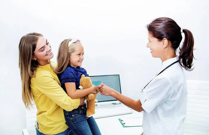 Framed Print : Paediatric consultation