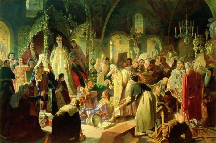 Framed Print : Palace scene by Vasili Grigoryevich Perov Framed Print : Palace scene by Vasili Grigoryevich Perov