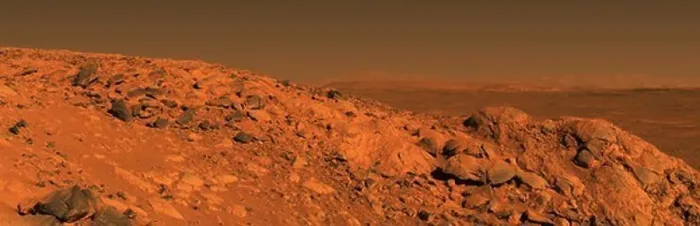 Framed Print : Panorama of Gusev Crater and Longhorn Outcropping Taken by Mars Exploration Rover Spirit, Mars