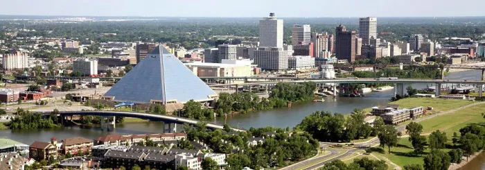 Framed Print : Panoramic photograph of the Memphis Tennessee cityscape and Pyramid Framed Print : Panoramic photograph of the Memphis Tennessee cityscape and Pyramid