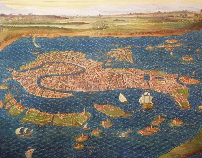 Framed Print : Panoramic Plan of Venice, by Ignazio Danti, Gallery of Maps, Vatican Museums, Rome, Italy Framed Print : Panoramic Plan of Venice, by Ignazio Danti, Gallery of Maps, Vatican Museums, Rome, Italy