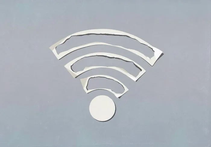 Framed Print : Paper cut outs forming wifi symbol Framed Print : Paper cut outs forming wifi symbol