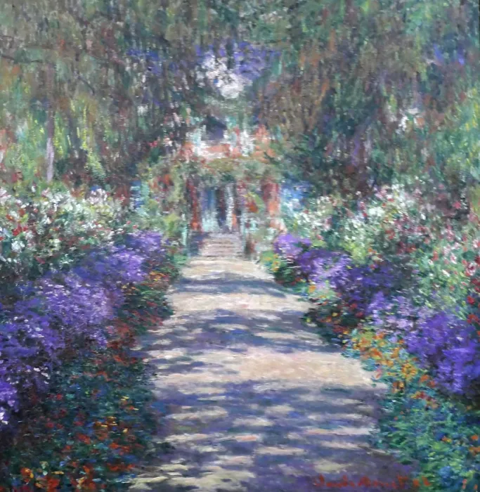 Framed Print : Path in Monet's garden in Giverny, 1902 Framed Print : Path in Monet's garden in Giverny, 1902