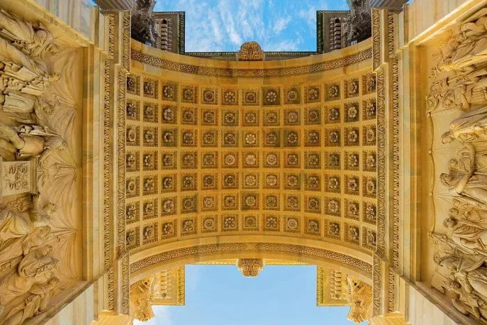 Framed Print : Peace Arch in Milan with Sunlight in Lombardy, Italy Framed Print : Peace Arch in Milan with Sunlight in Lombardy, Italy