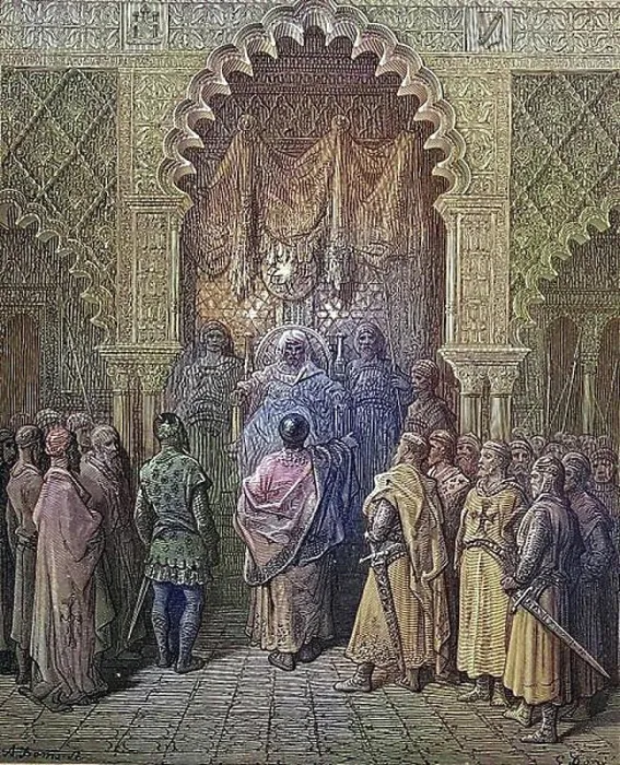 Framed Print : Peace treaty between Richard I of England and Salaheddin