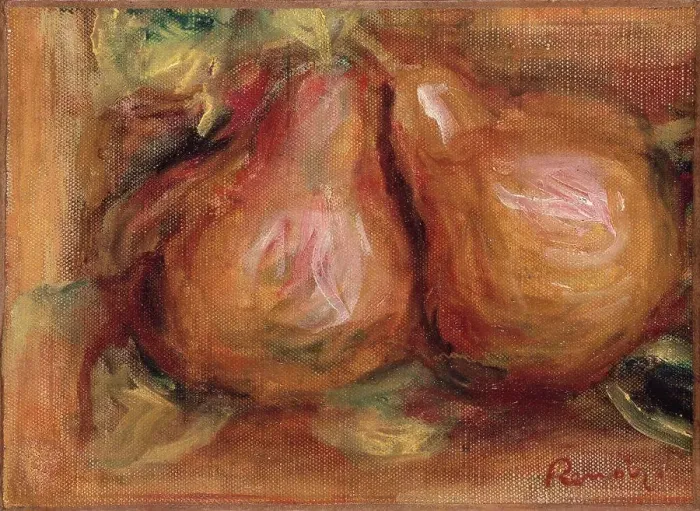 Framed Print : Pears. Les Poires. Pierre-Auguste Renoir (1841-1919). Oil On Canvas, Circa 1915