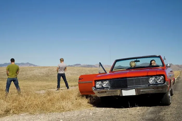 Framed Print : pee break on a road trip