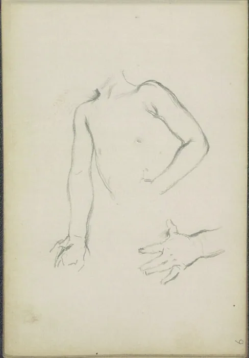 Framed Print : Pencil sketches by Anton Romako studying the proportions and anatomy of a child's body Framed Print : Pencil sketches by Anton Romako studying the proportions and anatomy of a child's body