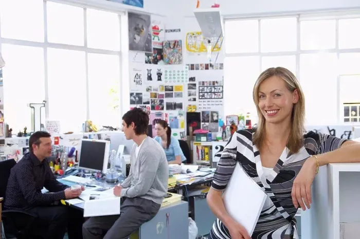 Framed Print : People Working in Office Framed Print : People Working in Office
