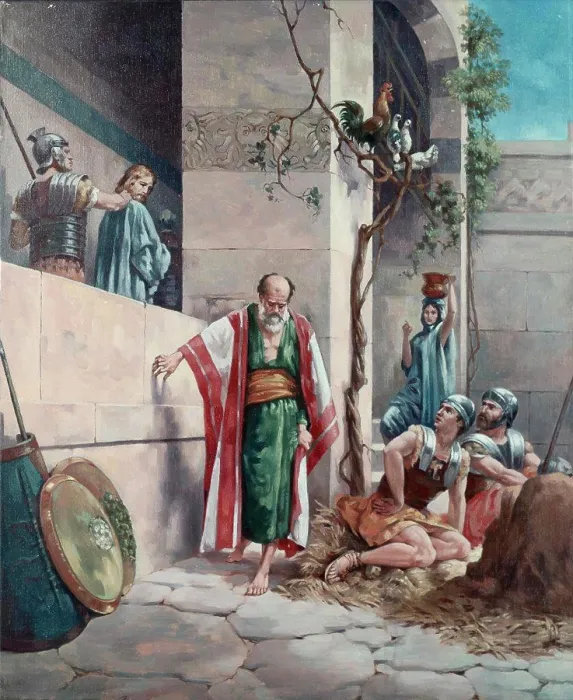 Framed Print : Peter Denies Christ 19th C. Artist Unknown Framed Print : Peter Denies Christ 19th C. Artist Unknown