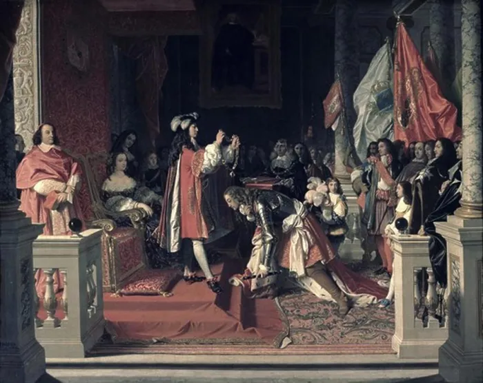 Framed Print : Philip V Making 1st Duke of Berwick Cavalier of the Golden Fleece 1813 Jean Auguste Dominique Ingres (1780-1867 French) Framed Print : Philip V Making 1st Duke of Berwick Cavalier of the Golden Fleece 1813 Jean Auguste Dominique Ingres (1780-1867 French)
