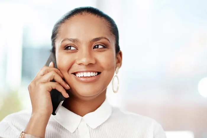 Framed Print : Phone call, thinking and business woman in modern office with conversation for deal negotiation and chat with contact Framed Print : Phone call, thinking and business woman in modern office with conversation for deal negotiation and chat with contact