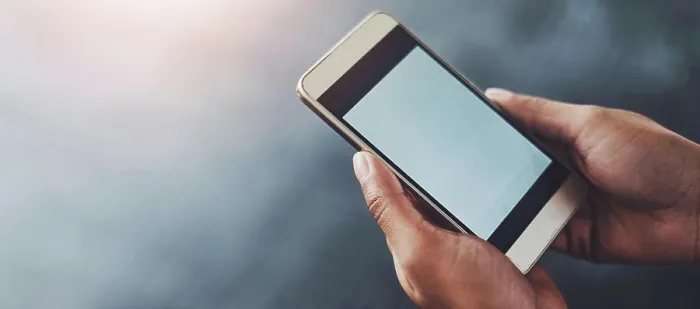 Framed Print : Phone screen, hands and mockup space in gym for fitness app