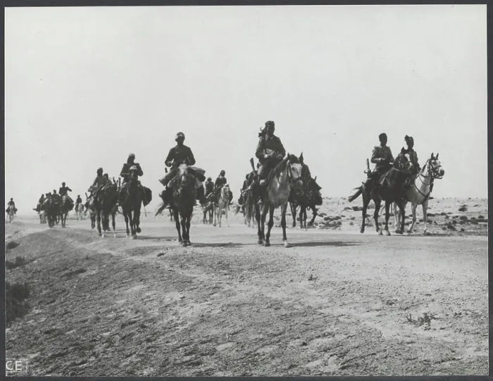 Framed Print : Photo collection Spaarnestad topics. Africa 1940 / 1941. Egyptian front. Local Libyan Cavalry. August 1940