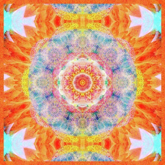 Framed Print : photographic flowers mandala Framed Print : photographic flowers mandala