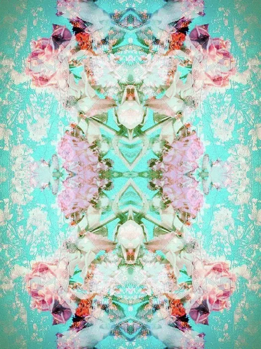 Framed Print : photographic flowers ornament