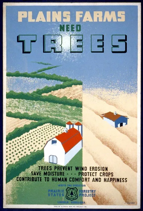 Framed Print : Plains farms need trees Trees prevent wind erosion Framed Print : Plains farms need trees Trees prevent wind erosion