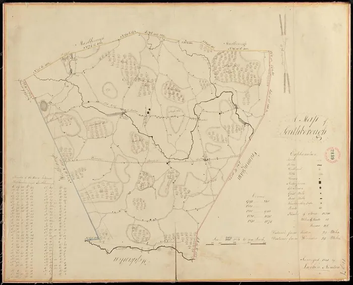 Framed Print : Plan of Southborough made by Larkin Newton, dated 1831, . Massachusetts. Office of the Secretary of State Framed Print : Plan of Southborough made by Larkin Newton, dated 1831, . Massachusetts. Office of the Secretary of State