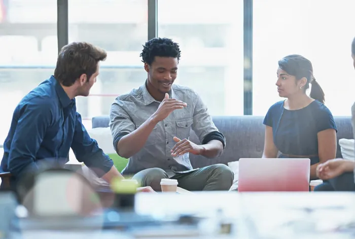 Framed Print : Planning, training and goal with black man in business meeting for strategy Framed Print : Planning, training and goal with black man in business meeting for strategy