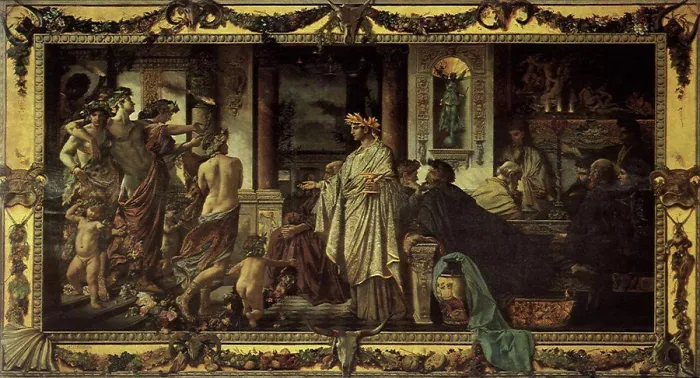 Framed Print : Platonic Banquet, Feuerbach, Anselm Framed Print : Platonic Banquet, Feuerbach, Anselm
