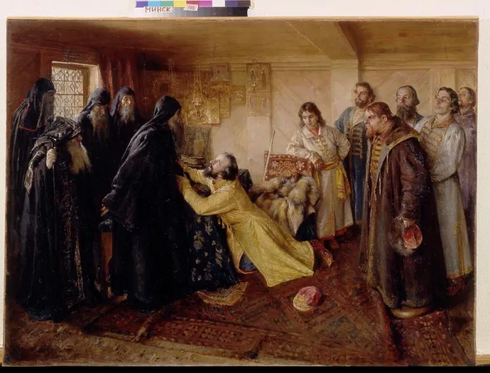 Framed Print : Pleading by Klavdi Vasilyevich Lebedev Framed Print : Pleading by Klavdi Vasilyevich Lebedev