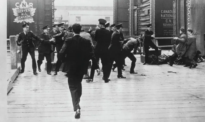Framed Print : Police and Pickets Clash -- Members of Canadian Seamen's Union Scuffle with police in attempt to board the SS Riverside Framed Print : Police and Pickets Clash -- Members of Canadian Seamen's Union Scuffle with police in attempt to board the SS Riverside