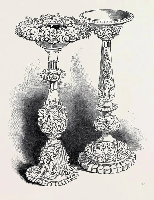 Framed Print : PORCELAIN AND EARTHENWARE FLOWER STANDS, BY SMALL AND MALING, NEWCASTLE-UPON-TYNE Framed Print : PORCELAIN AND EARTHENWARE FLOWER STANDS, BY SMALL AND MALING, NEWCASTLE-UPON-TYNE