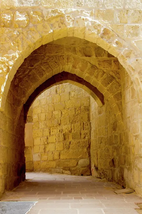 Framed Print : Portal inside The Citadel. Gozo Island. Malta