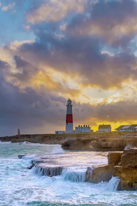 Framed Print : Portland Bill Lighthouse at sunset Framed Print : Portland Bill Lighthouse at sunset