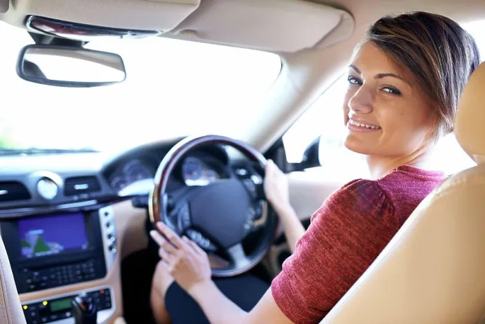 Framed Print : Portrait, driving and happy woman on morning commute Framed Print : Portrait, driving and happy woman on morning commute