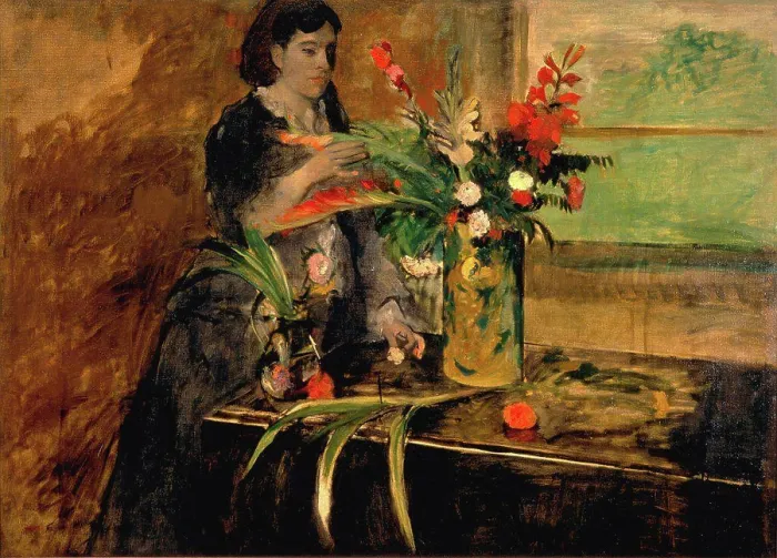 Framed Print : Portrait of Estelle Musson Degas by Degas