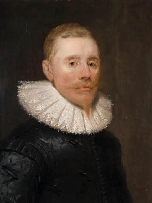 Framed Print : Portrait of a Gentleman, 1600-1700. Dutch School