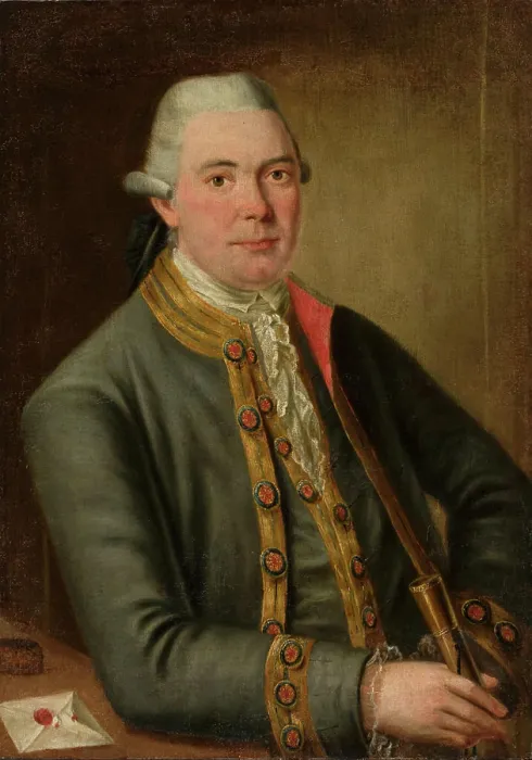 Framed Print : Portrait of my husband in a greenish jacket; 18th century (1700-00-00-1799-00-00);Austrian painting Framed Print : Portrait of my husband in a greenish jacket; 18th century (1700-00-00-1799-00-00);Austrian painting