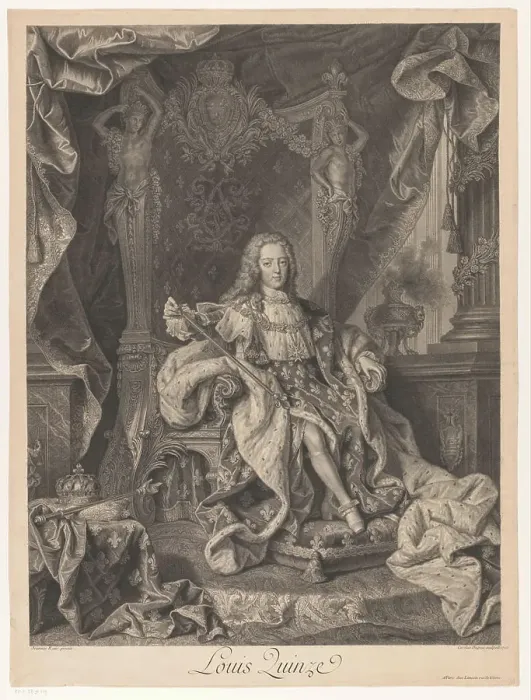 Framed Print : Portrait of Louis XV van France Framed Print : Portrait of Louis XV van France