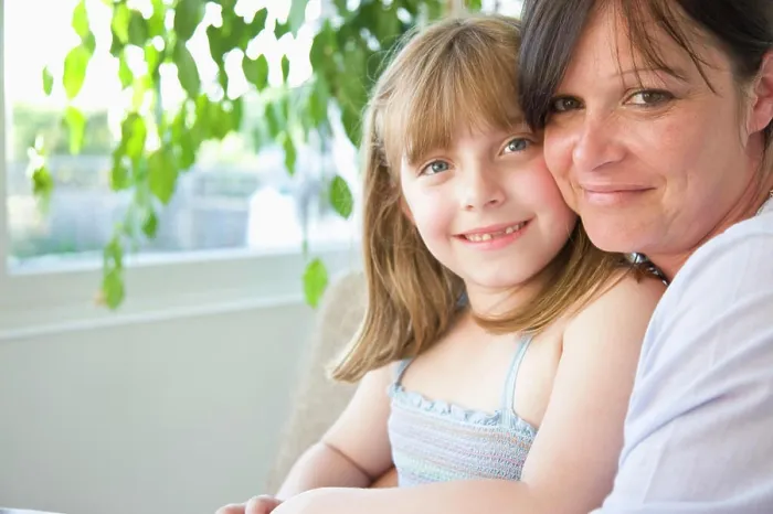 Framed Print : Portrait of Mother and Daughter