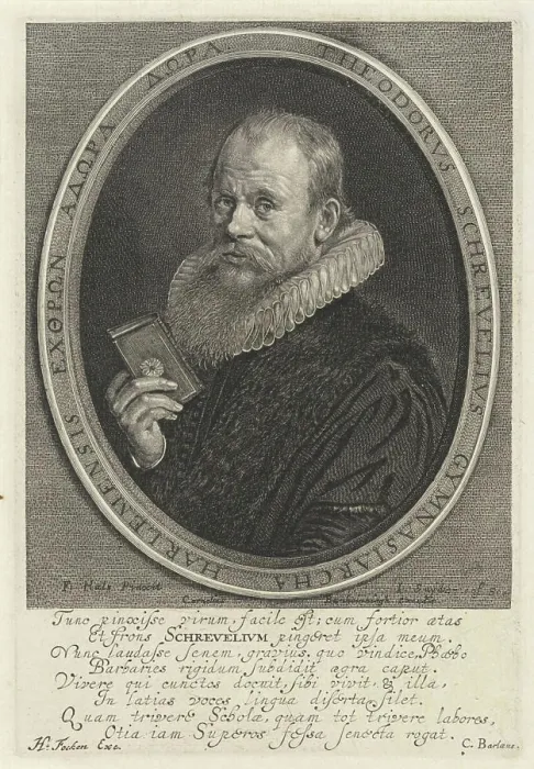 Framed Print : Portrait of Theodorus Schrevelius