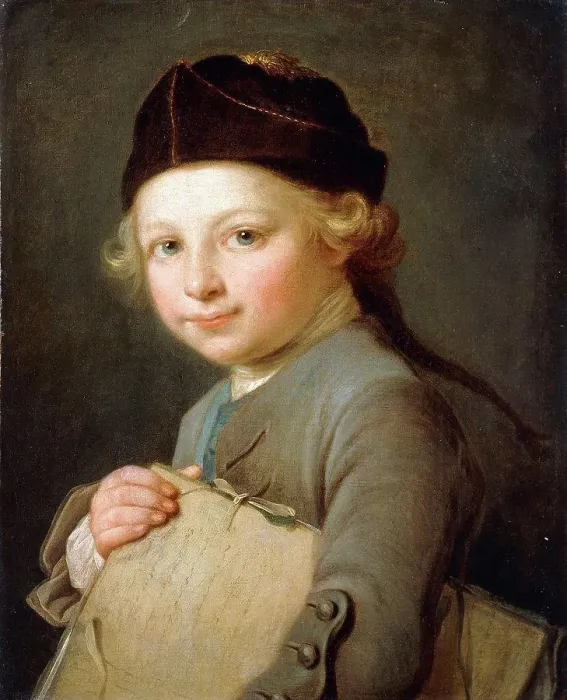 Framed Print : Portrait of a Young Boy, half-length Framed Print : Portrait of a Young Boy, half-length