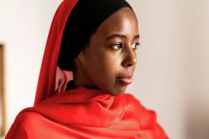 Framed Print : Portrait of a young muslim woman Framed Print : Portrait of a young muslim woman