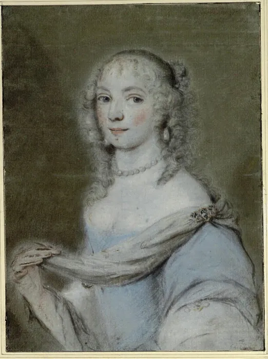 Framed Print : A portrait of a young woman by Jakob van Schuppen rendered in colored chalk on brown paper Framed Print : A portrait of a young woman by Jakob van Schuppen rendered in colored chalk on brown paper