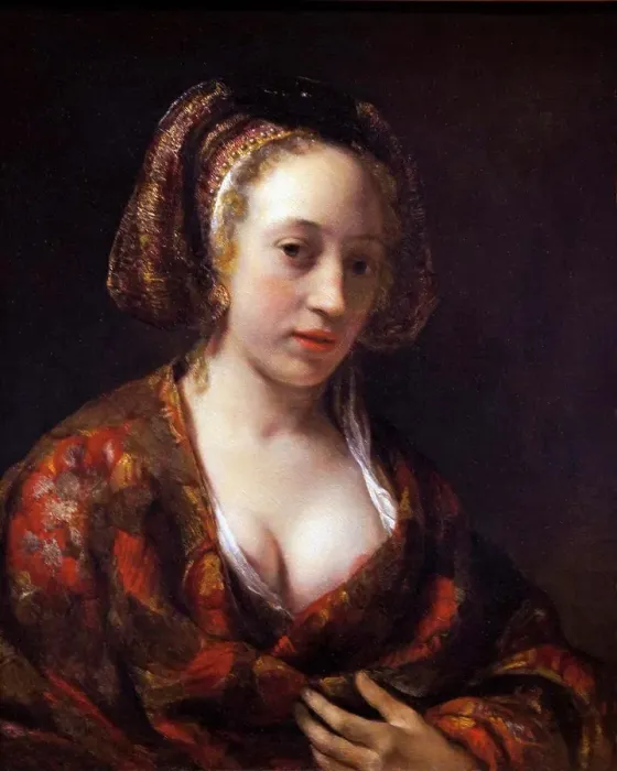 Framed Print : Portrait of Young Woman by Willem Drost, 1654, Wallace Collection, London, United Kingdom