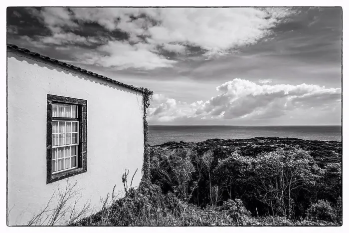 Framed Print : Portugal, Azores, Pico Island, Santo Antonio, town buildings Framed Print : Portugal, Azores, Pico Island, Santo Antonio, town buildings