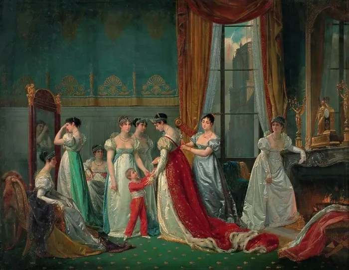 Framed Print : Preparation for the coronation, Viger du Vigneau, Jean-Louis-Victor (Hector) (1819-1879)