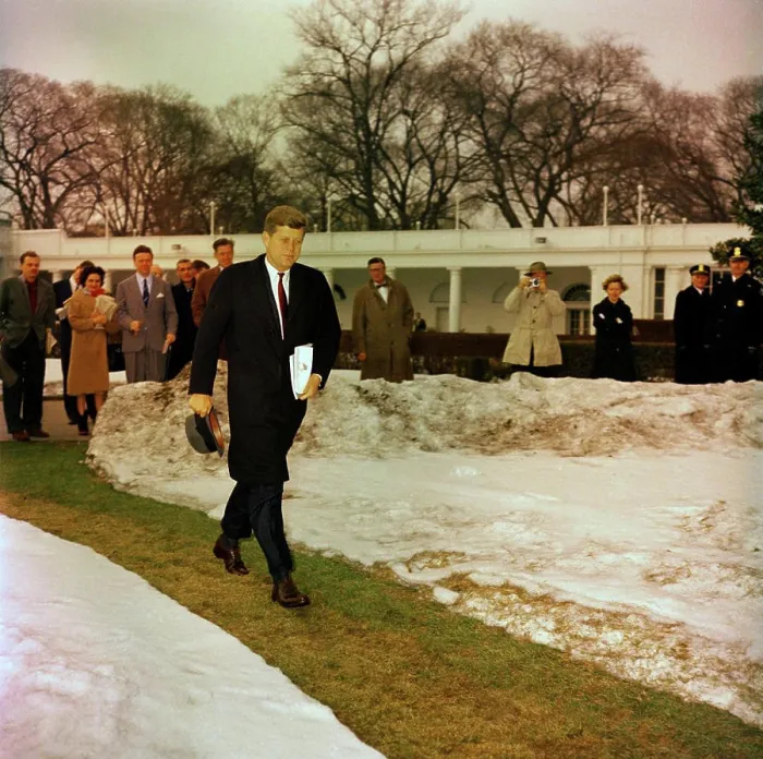 Framed Print : President Kennedy departs the White House via helicopter Framed Print : President Kennedy departs the White House via helicopter