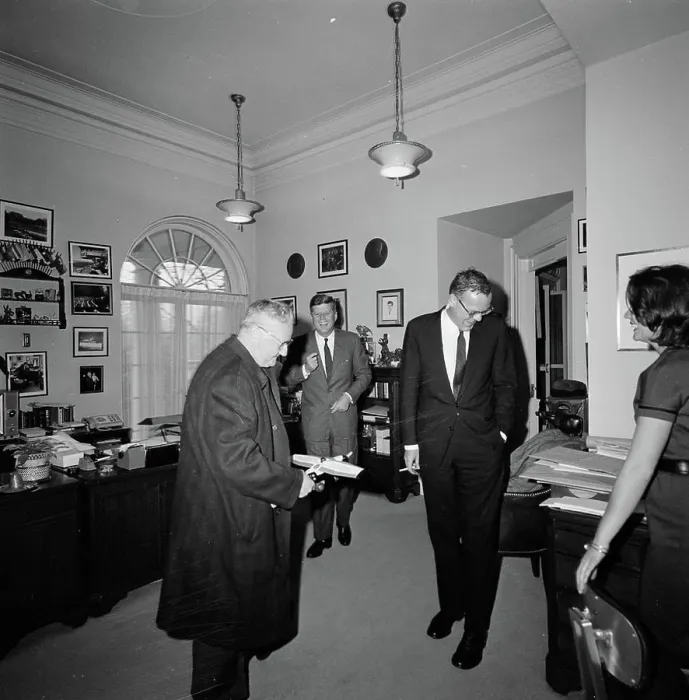 Framed Print : President Kennedy with K. LeMoyne Billings Framed Print : President Kennedy with K. LeMoyne Billings