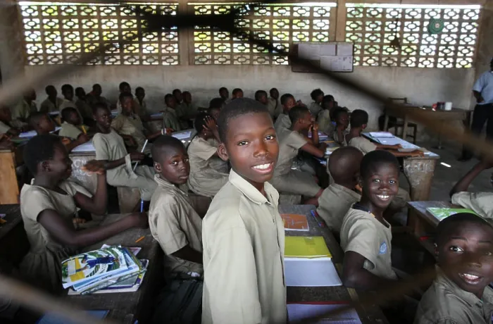 Framed Print : Primary school in Africa