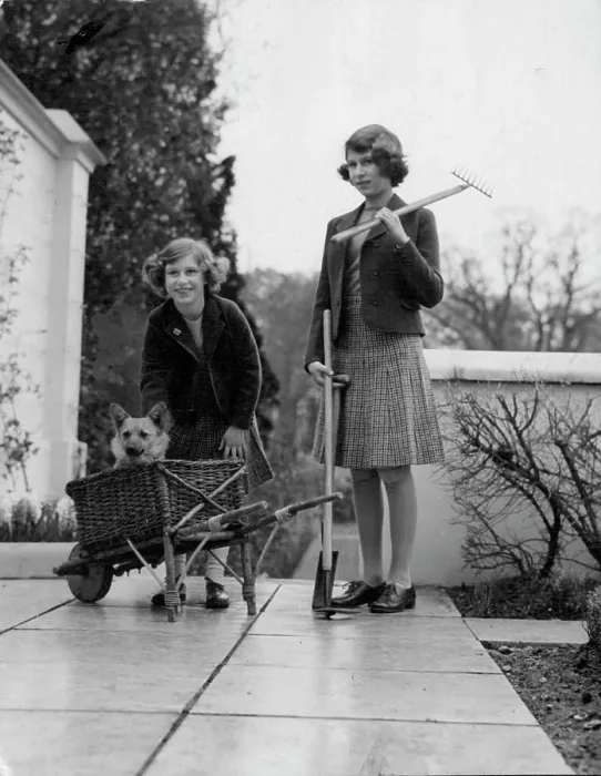 Framed Print : Princess Margaret & Princess Elizabeth - Prior To 1940. July 22, 1940. (Photo by Black Star)