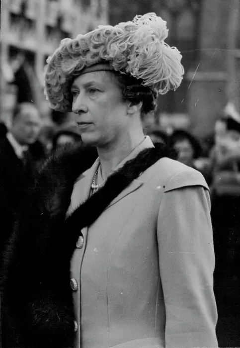 Framed Print : Princess Royal at London wedding of Princess Elizabeth Lady-in-waiting. October 01, 1948. (Photo by Reuter)